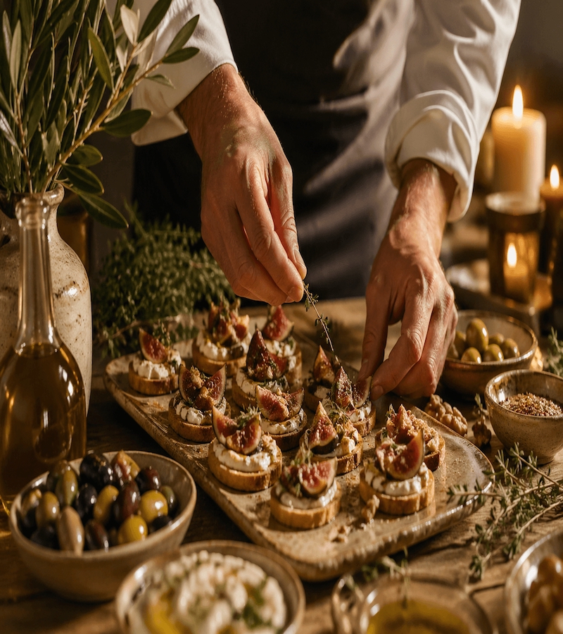 Dressage soigné des petits toasts par Olive & Or